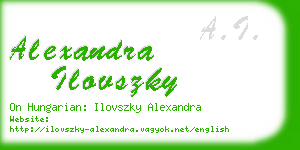 alexandra ilovszky business card